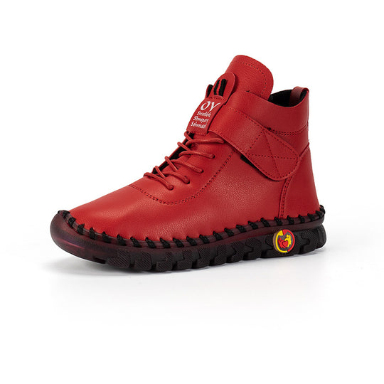 Damen Winterstiefel mit verstellbarem Klettverschluss und robustem Profil EB