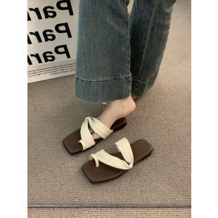 Damen Flip-Flops mit eleganter Knotenverzierung EB