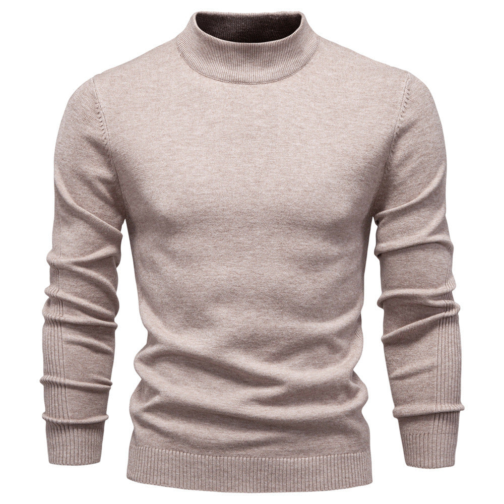 Herren Rollkragenpullover aus weichem Strickmaterial mit feiner Rippstruktur EB