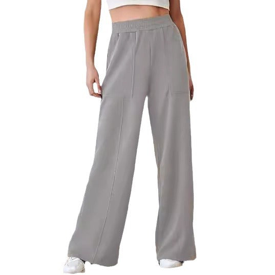 Damen Bequeme und stilvolle Freizeit-Hosen mit elastischem Bund und praktischen Taschen EB