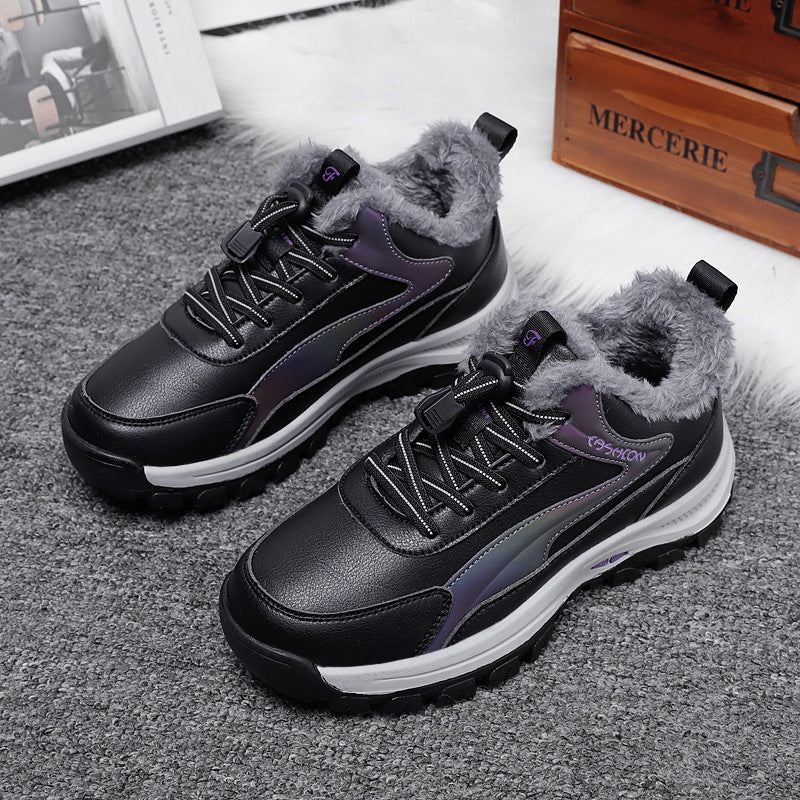 Damen Modische Winter Sneakers mit isolierendem Warmfutter EB
