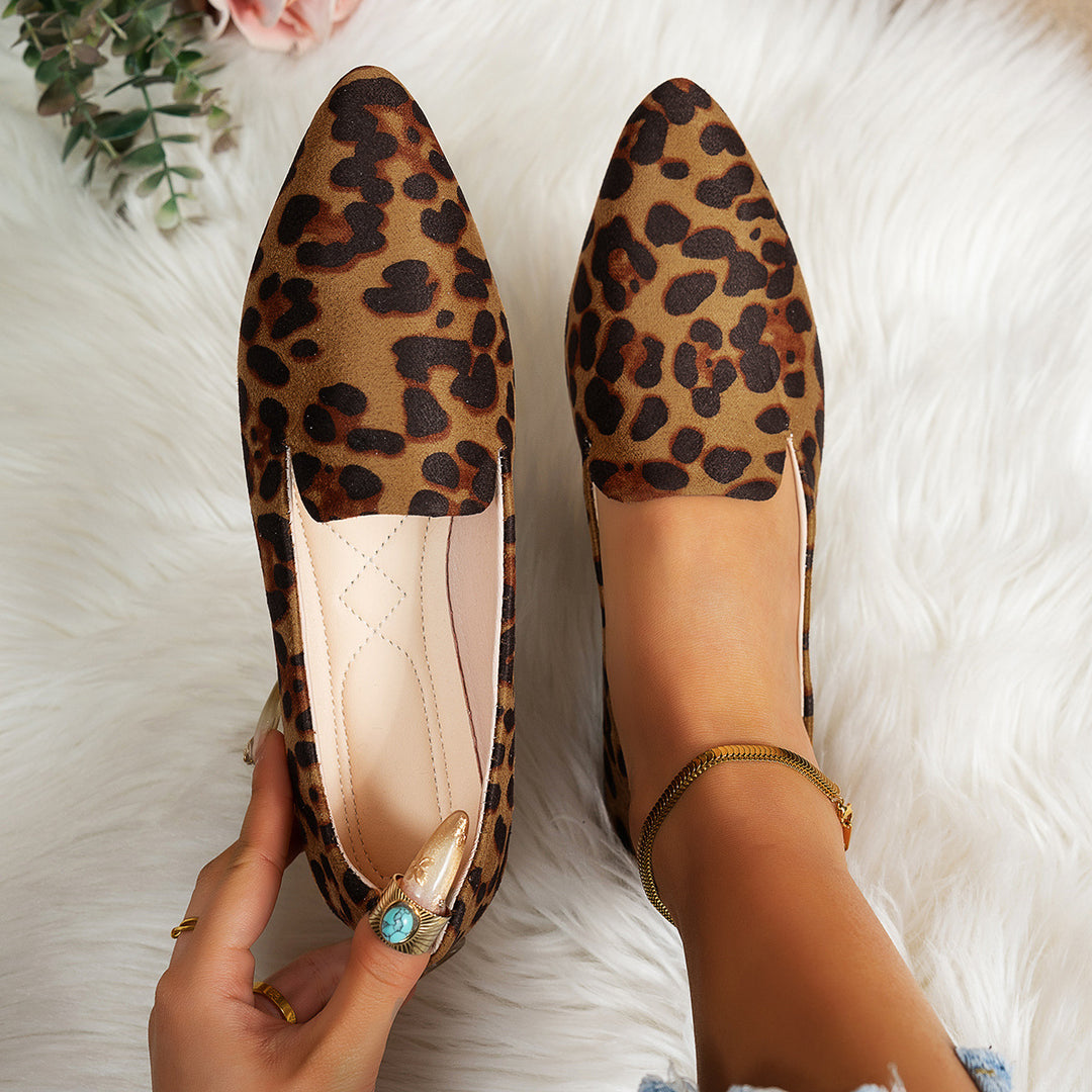 Damen Ballerinas im modernen Leopardenmuster EB