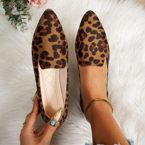 Damen Ballerinas im modernen Leopardenmuster EB