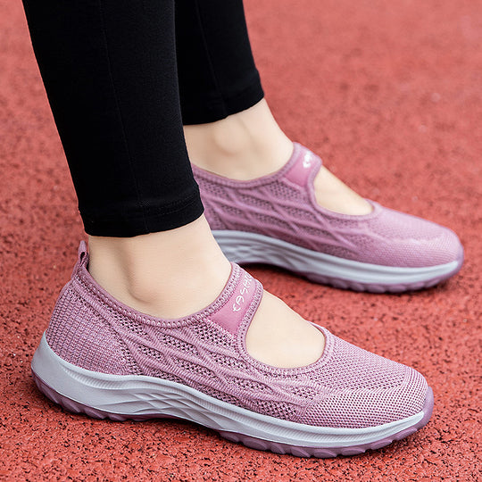 Damen Leichte und bequeme Sportpumps mit elastischem Obermaterial EB