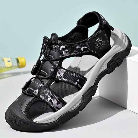 Damen Sportliche Trekking-Sandalen mit rutschfester Sohle und verstellbaren Riemen EB