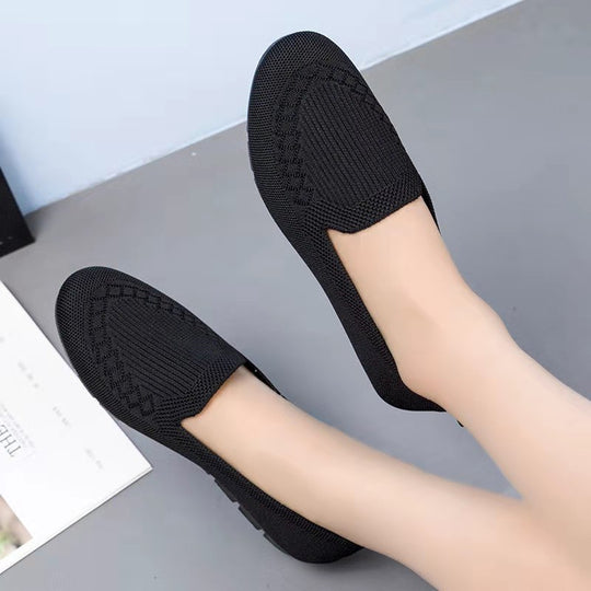 Damen bequeme Slip-On Slipper mit atmungsaktivem Obermaterial EB