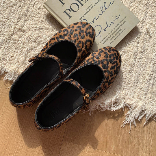 Damen Ballerinas mit tierischen Applikationen und komfortablem Innenfutter EB