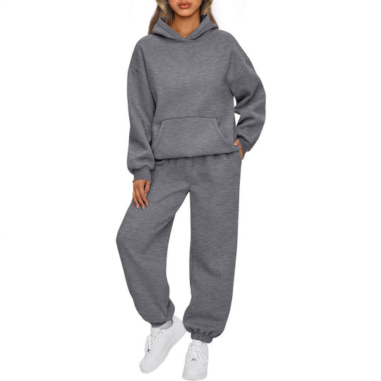 Damen nan Oversized Hoodie- und Jogginghose-Set aus weicher Baumwollmischung EB