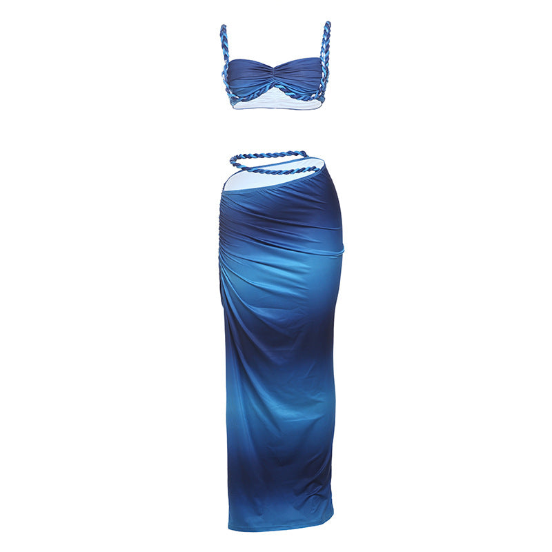 Damen Oberteil und Maxi Rock Set EB
