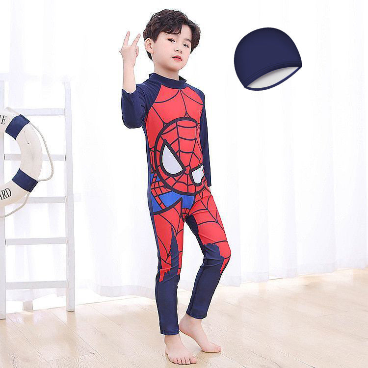 Jungen UV-Schutz Schwimmanzug mit langen Ärmeln und süßem Dinosaurier-Motiv EB