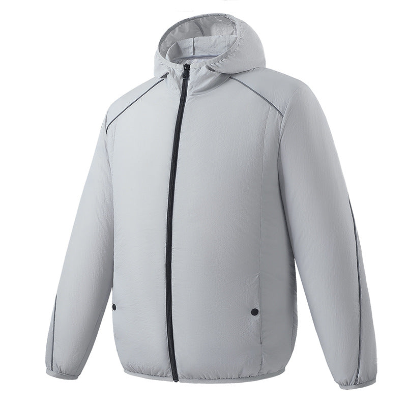 Herren nan leichte wasserdichte Kapuzenjacke winddicht mit reflektierenden Details EB