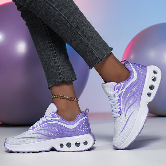 Damen nan sportive Strick-Laufschuhe mit belüfteter Luftkammersohle und ergonomischer Abrollsohle EB