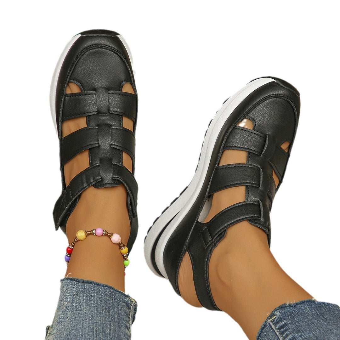 Damen Sportliche Sandalen mit verstellbaren Klettverschlüssen EB