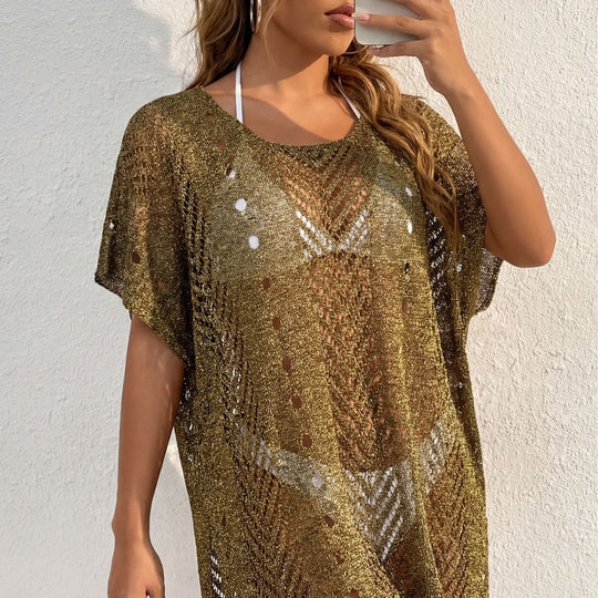 Damen eleganter häkelter Strandüberwurf EB