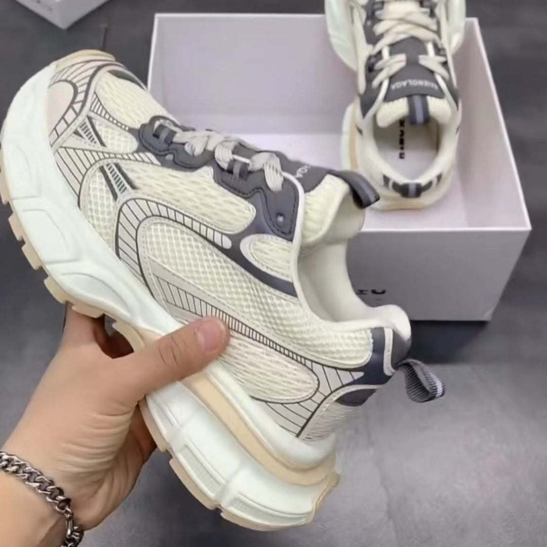 Damen Sportliche Comfort Sneakers mit atmungsaktiver Netzstruktur und dämpfender Sohle EB
