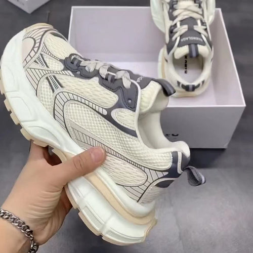 Damen Sportliche Comfort Sneakers mit atmungsaktiver Netzstruktur und dämpfender Sohle EB