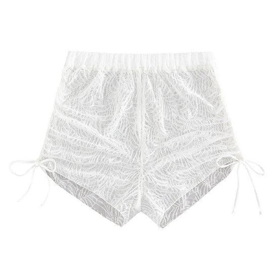 Damen Transparente Strandshorts EB