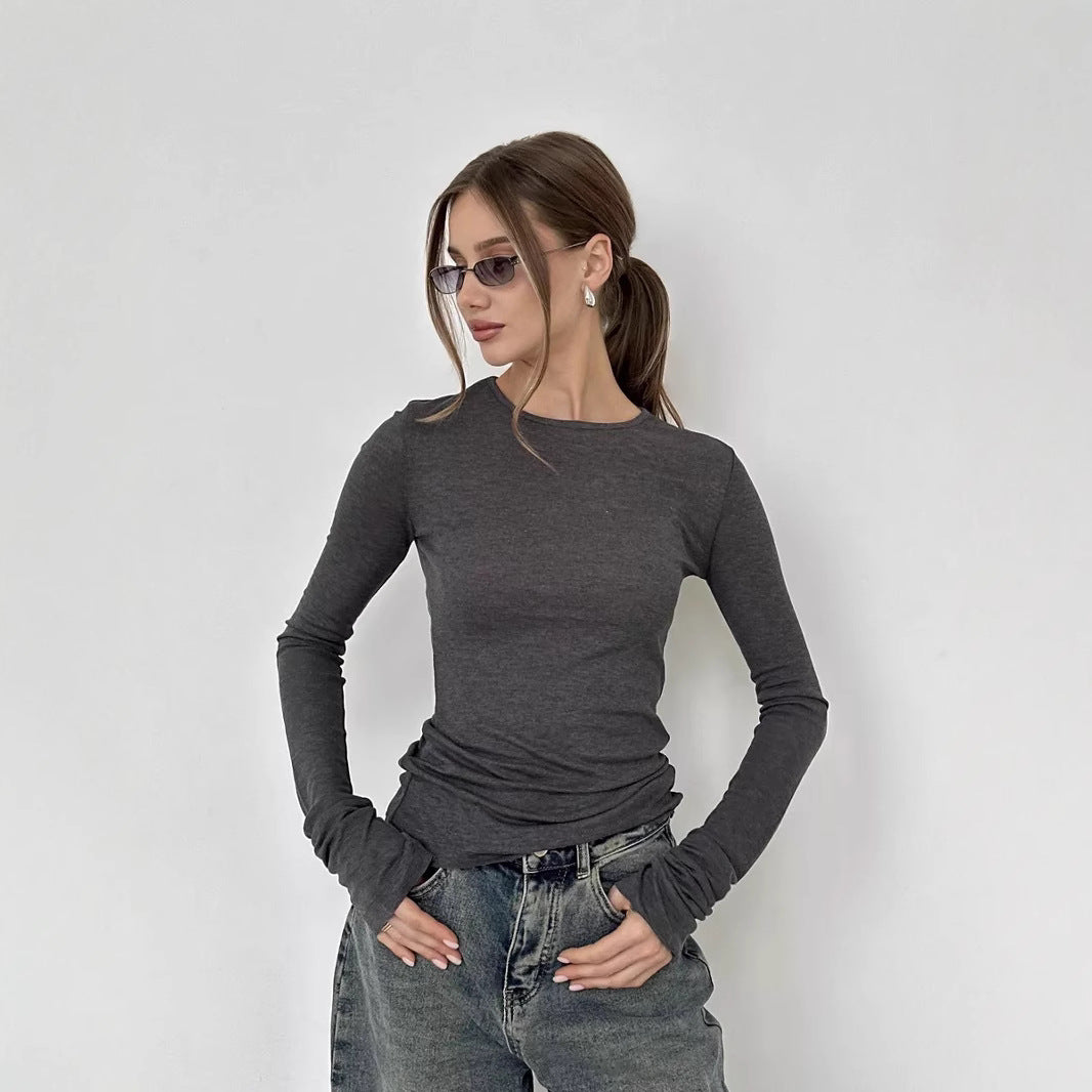 Damen Langarm T-Shirt mit Daumenlöchern EB