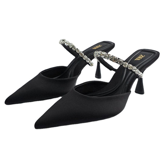 Damen Slingback-Pumps mit funkelndem Strass EB