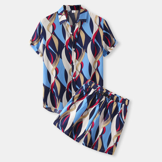 Damen Pyjama-Set mit modernem grafischen Muster EB