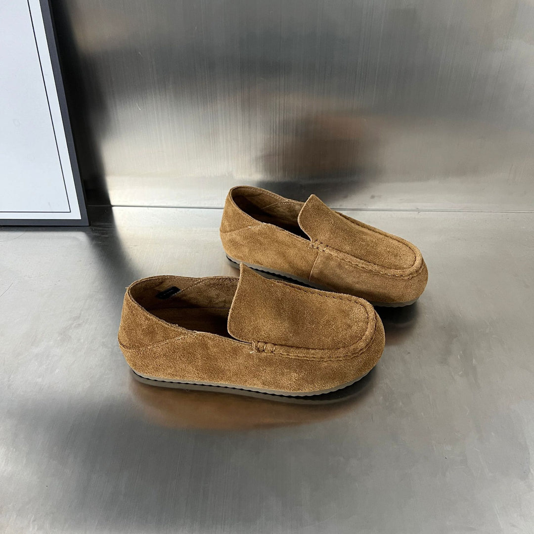 Damen Mokassins aus hochwertigem Wildleder mit komfortablem Fußbett und elastischem Design EB
