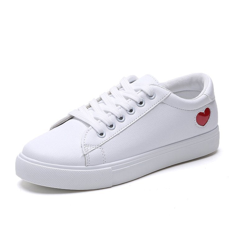 Damen Minimalistische Low-Top Sneaker mit glatter Kunstlederoptik und komfortabler Gummisohle EB