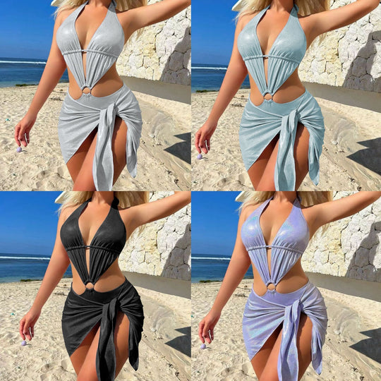 Damen Glamouröser Bikini mit einzigartigem Schnitt und verspielten Details EB
