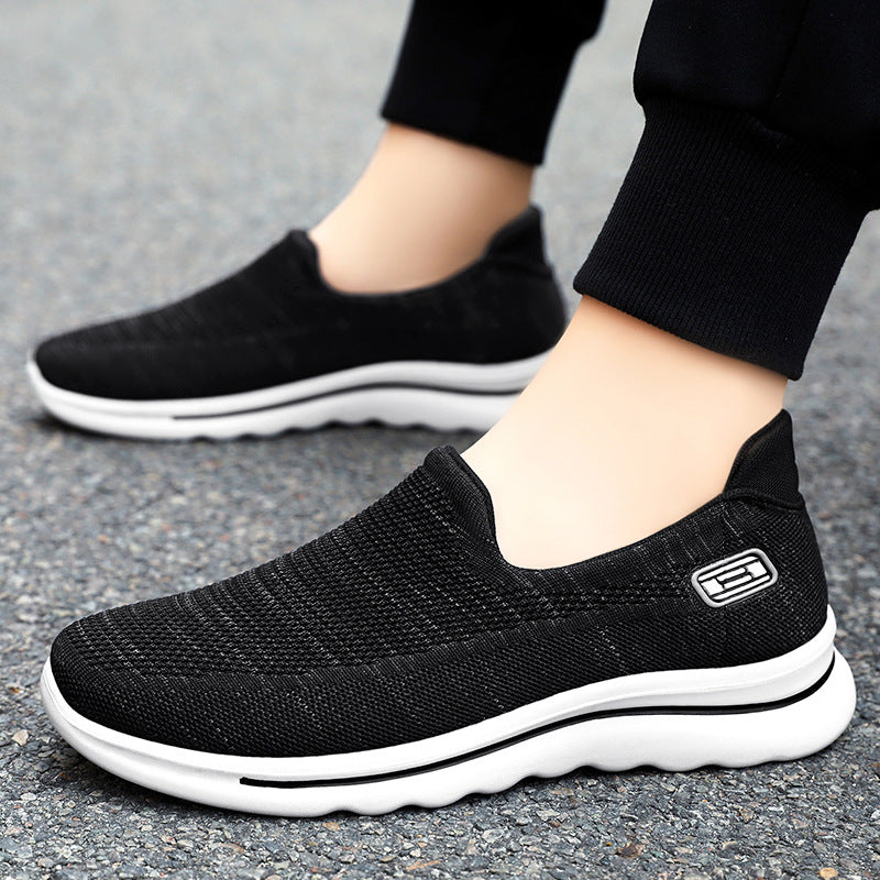 Damen nan Strick-Slip-On Komfortsneaker mit herausnehmbarem Memory-Fußbett und stoßdämpfender EVA-Zwischensohle EB