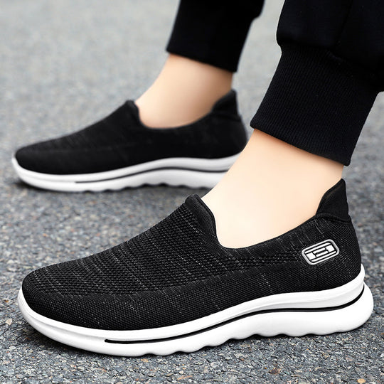 Damen nan Strick-Slip-On Komfortsneaker mit herausnehmbarem Memory-Fußbett und stoßdämpfender EVA-Zwischensohle EB