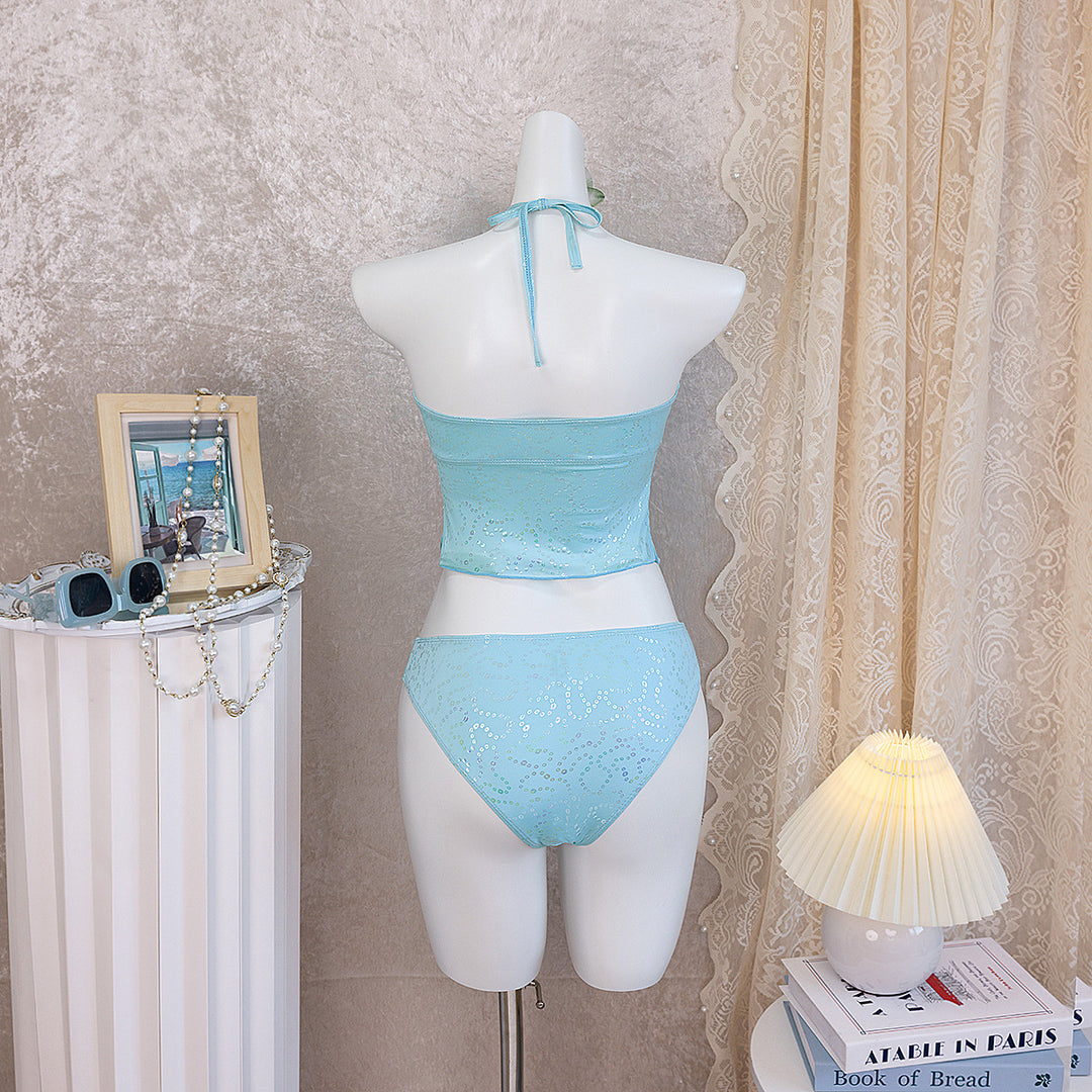 Damen Bandeau-Bikini mit Rüschen EB