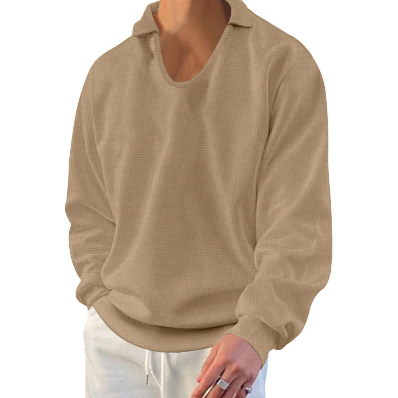 Herren lässiger Pullover mit strukturiertem Stoff und modernem Schnitt EB