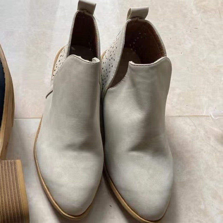 Damen Elegante Ankle Boots mit luftiger Lochmuster-Optik EB