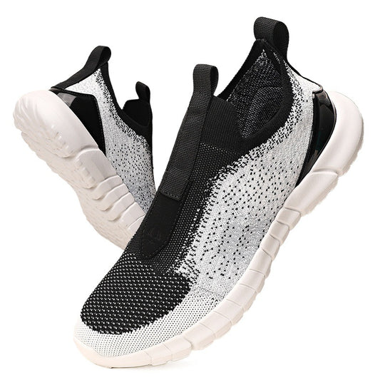 Damen Sportliche Slip-On Sneakers mit atmungsaktiver Strickoberfläche EB