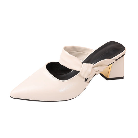 Damen Elegante Slingback Pumps mit modischem Schleifen-Detail EB