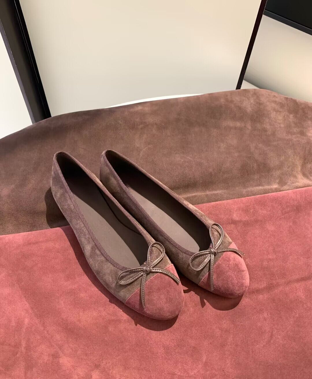 Damen Ballerinas mit modischem Schleifendetail EB
