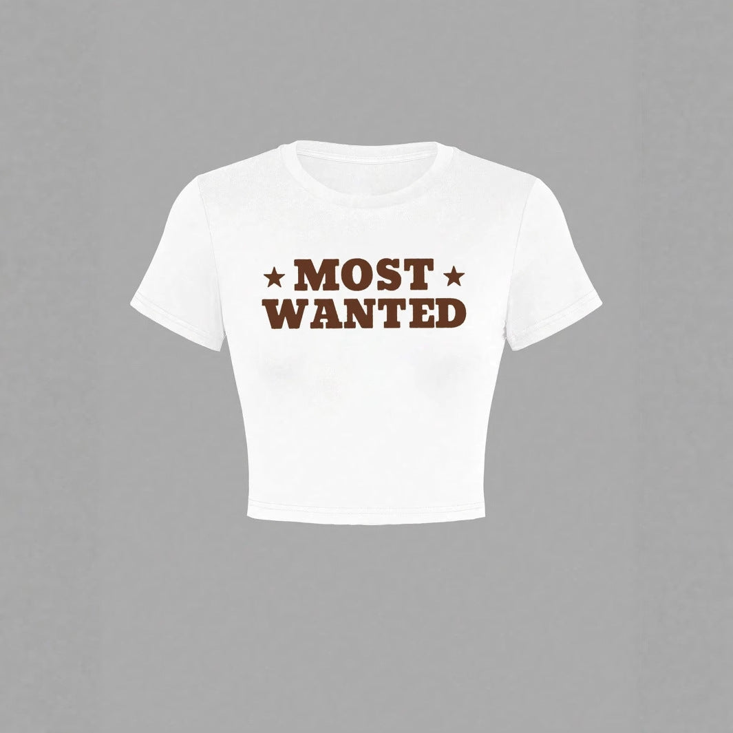 Damen T-Shirt mit kreativem Statement-Print EB