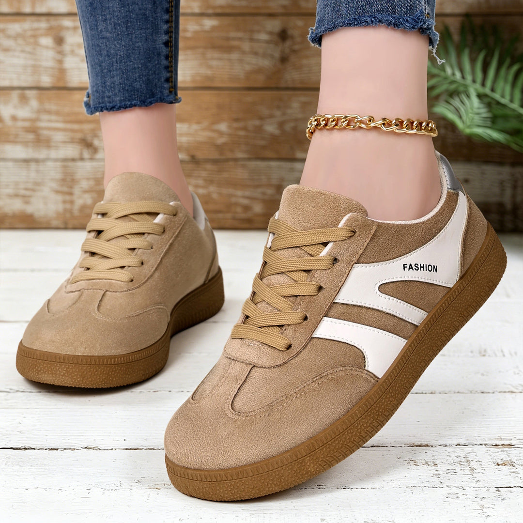 Herren nan retro Veloursleder Sneaker mit gepolstertem Fersenkragen und profilierter Gummilaufsohle EB