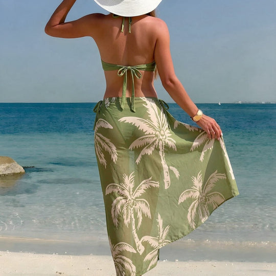 Damen Strand-Outfit mit dekorativer Bindung EB