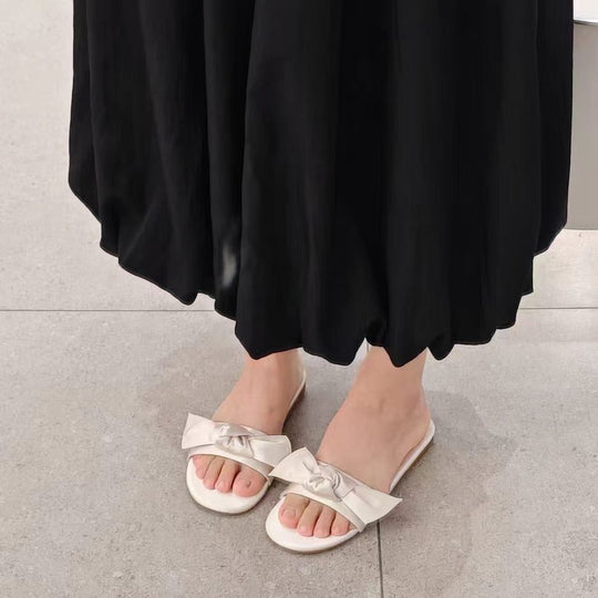 Damen modische Sandalen mit dekorativem Schleifenakzent EB