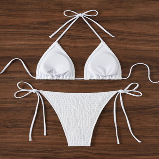 Damen Triangel-Bikini mit strukturierter Oberfläche EB