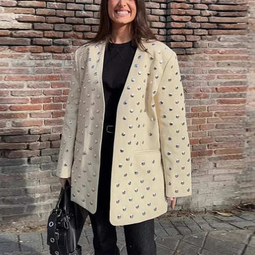 Damen Oversized Blazer mit luxuriösen Applikationen EB