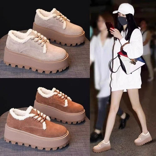 Damen Komfortable Plateau-Sneaker mit weichem Innenfutter EB