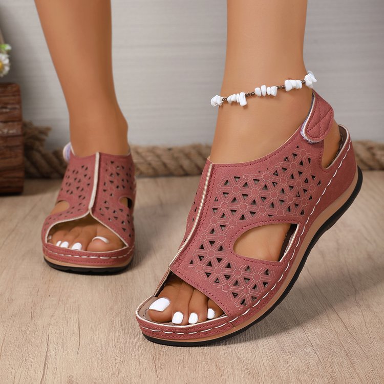 Damen Atmungsaktive Sandalen mit elegantem Cut-Out-Design und anatomischem Fußbett EB
