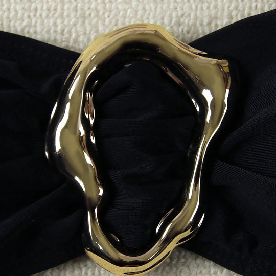 Damen Bikini mit modischem Knotendesign und elegantem Goldakzent EB