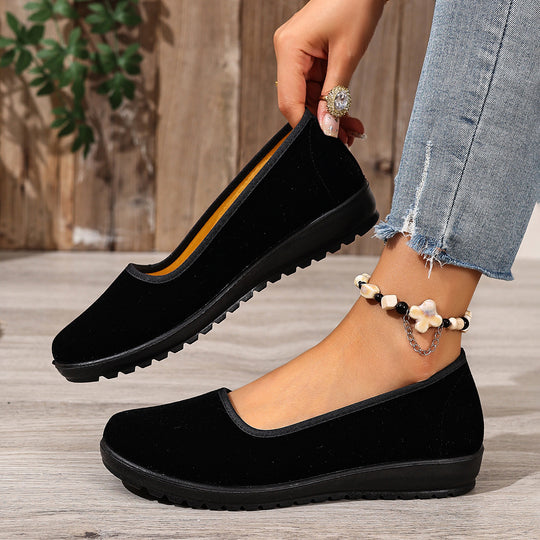 Damen Bequeme und elegante Slipper aus hochwertigem Samt EB