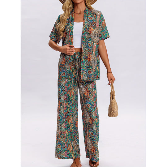 Damen Kurzarm-Overall mit Rüschendetails und Bindegürtel EB