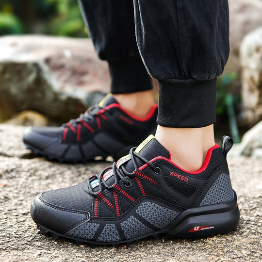 Herren nan robuster Trailrunning- und Outdoor-Sneaker mit griffiger Multiterrain-Profilsohle, verstärkter Zehenkappe und Bungee-Schnürung EB