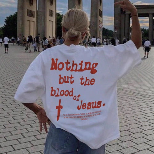 Damen Oversized T-Shirt mit kreativem Schriftzug und lässigem Schnitt EB