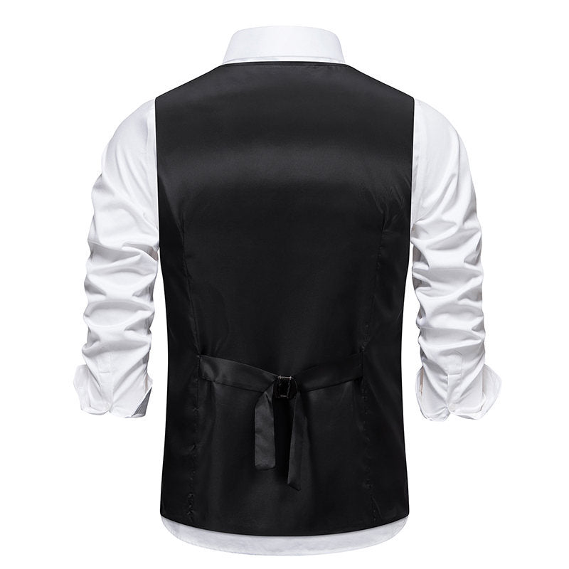 Herren elegante Anzugweste mit feinen Details und praktischen Taschen EB