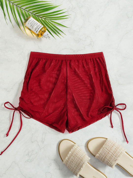 Damen Bequeme Badeshorts mit Rüschendetails EB